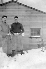 Francis Gallagher (L) & Bob (R), Post Engineer Warehousemen. [Ian Beaton]